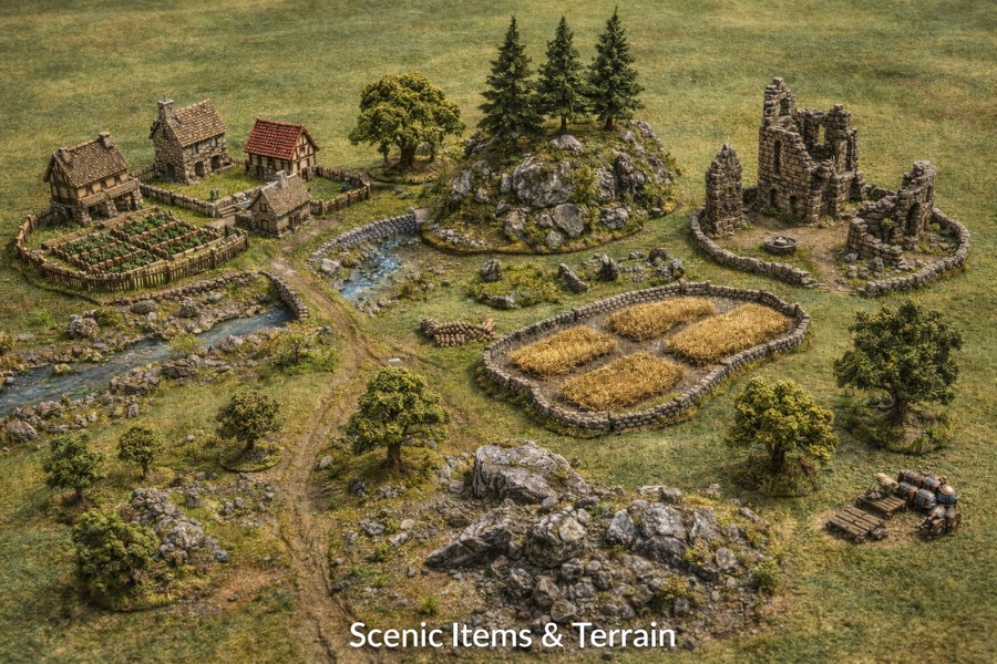 SCENIC ITEMS AND TERRAIN